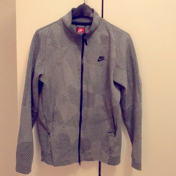 Nike Zip Up Grey Sweatshirt with + Pattern - Picture 1 of 7